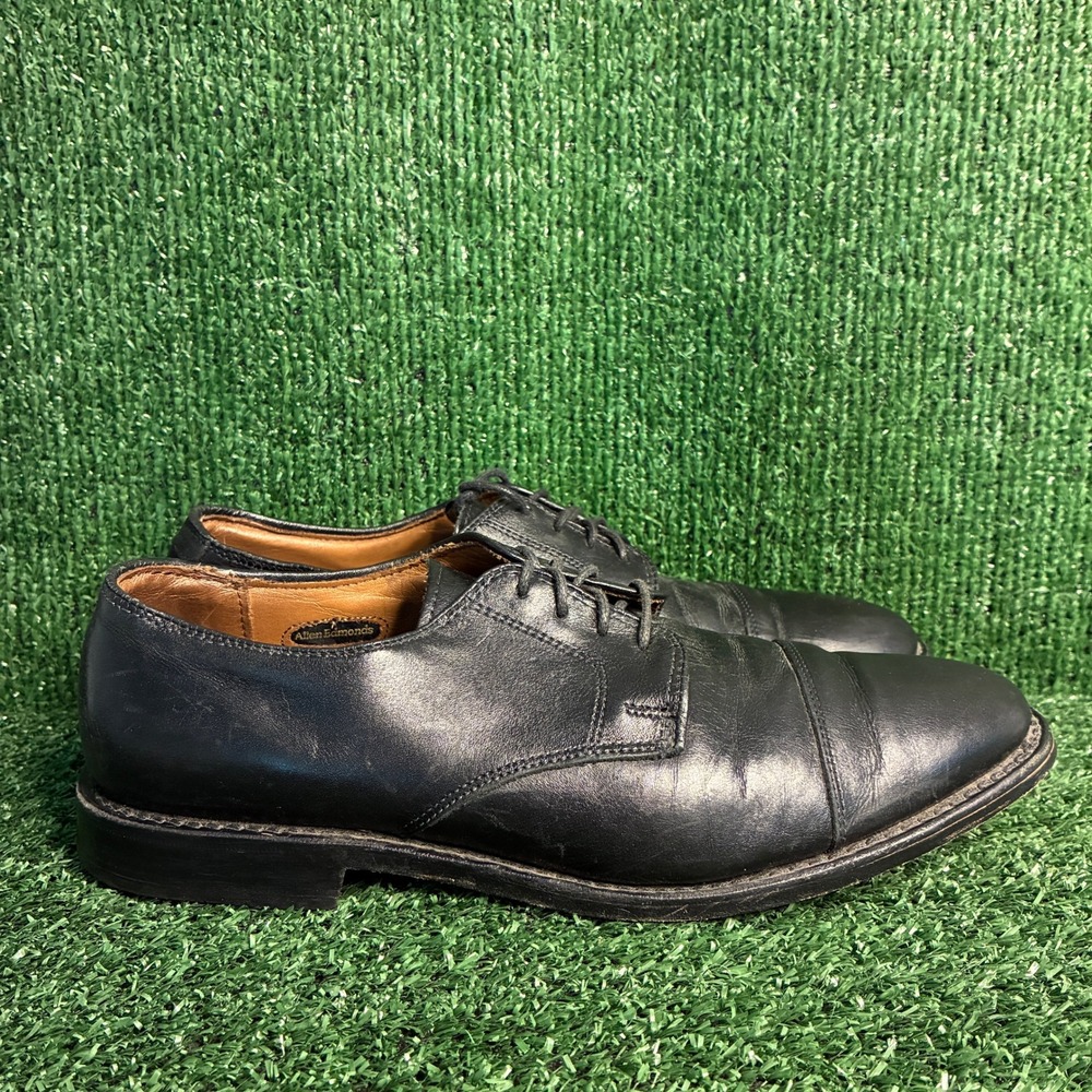 Allen Edmonds Riverside Cap Toe Oxford Leather Dress Shoes Black Mens Size 8.5 D